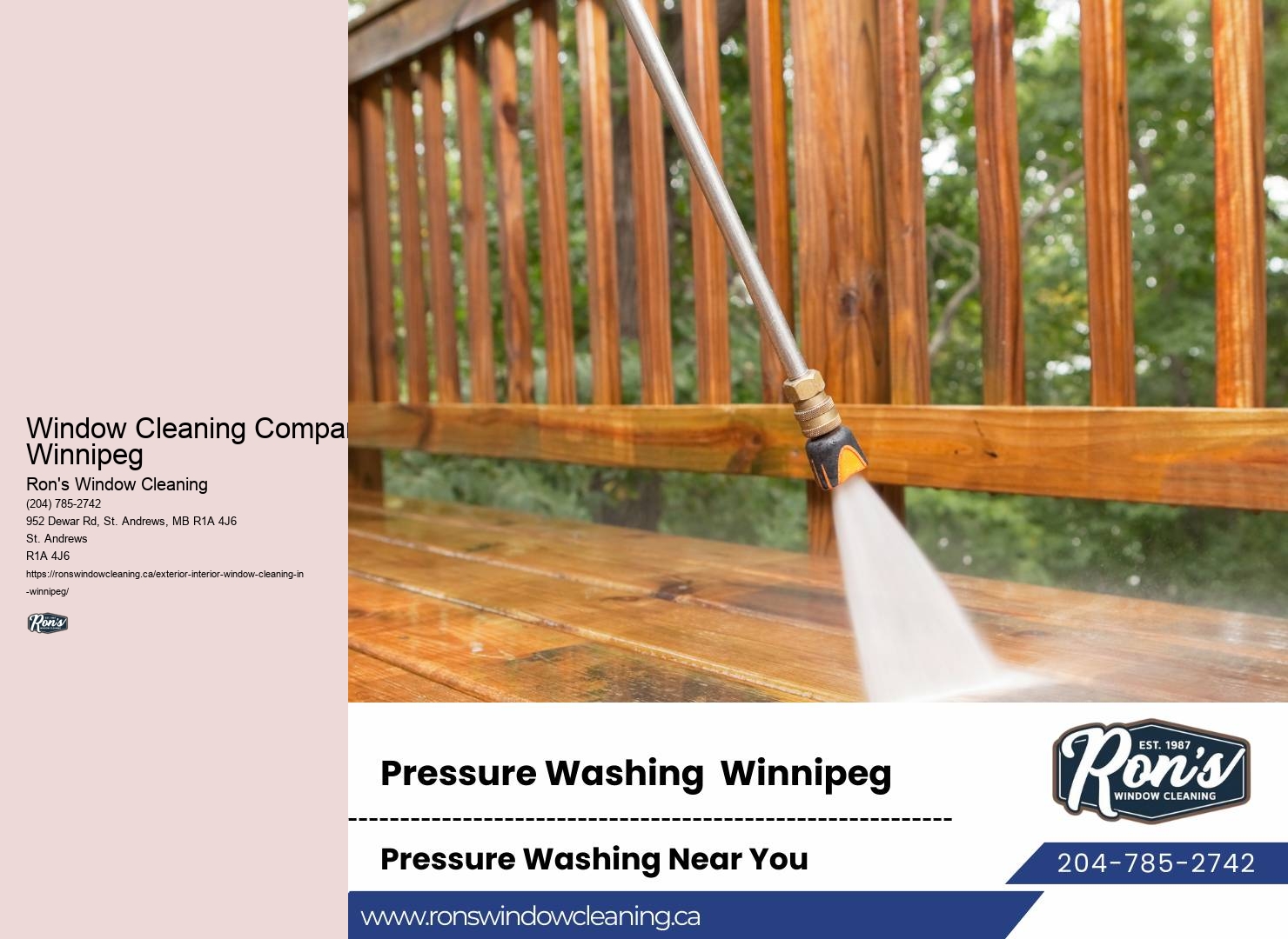 Residential window cleaning rates Winnipeg