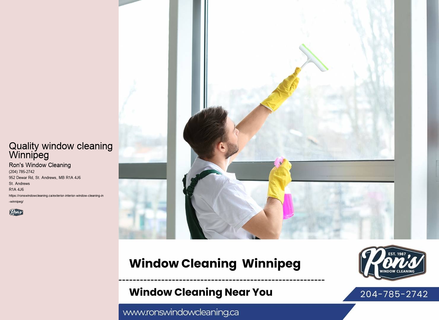 Sustainable window cleaning practices Winnipeg