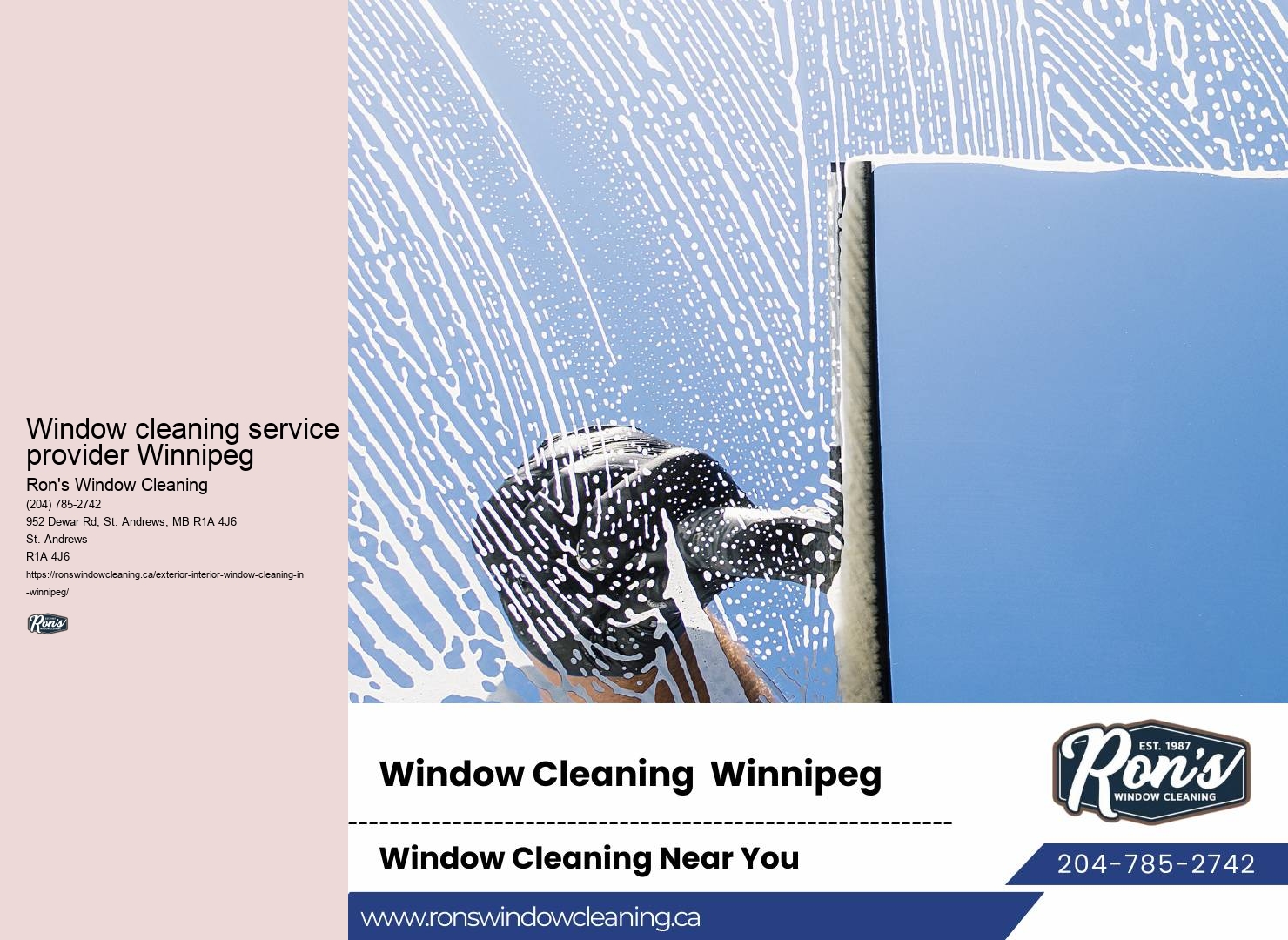 Window cleaning service provider Winnipeg