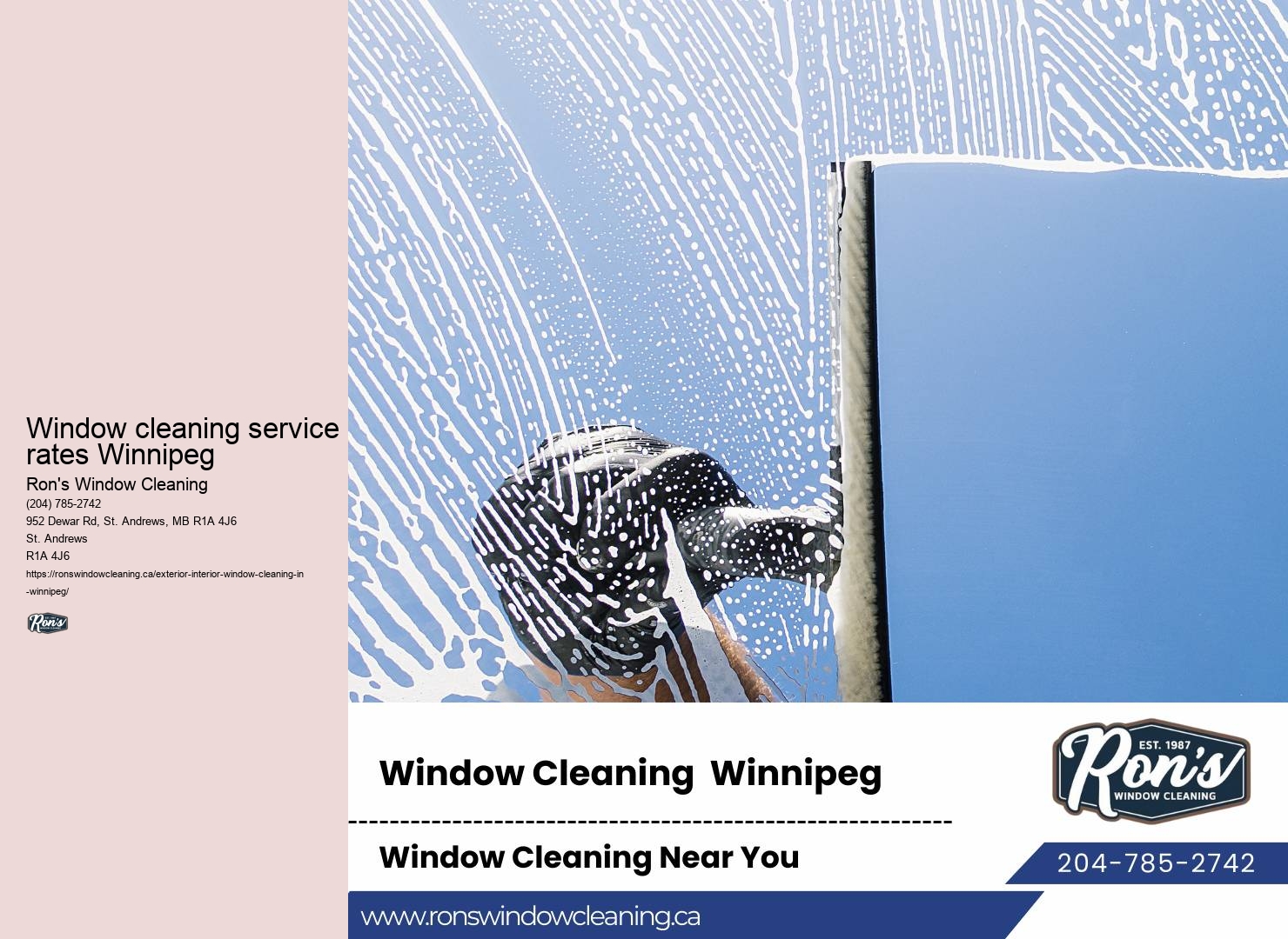 Window cleaning company reputation Winnipeg