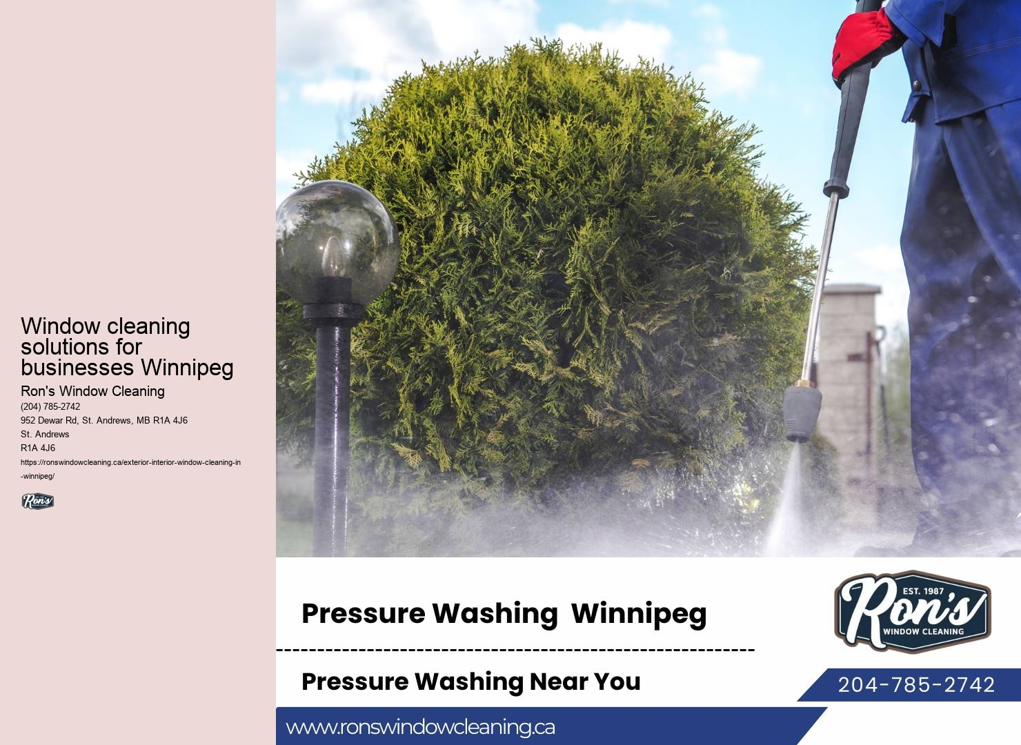 Window cleaning for hotels Winnipeg