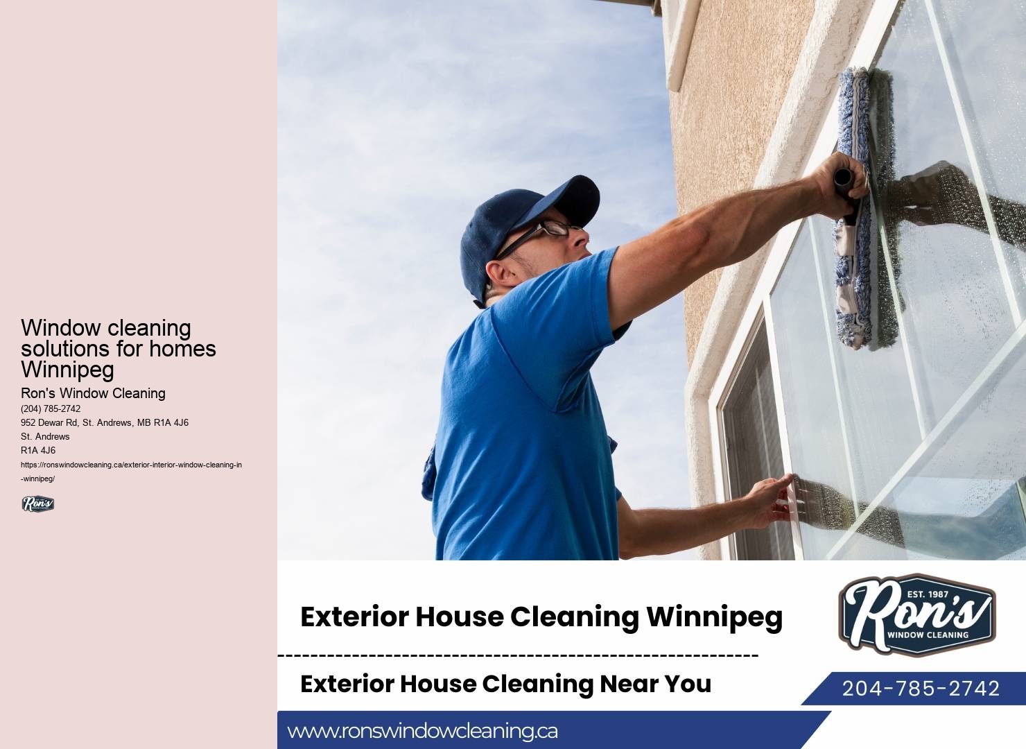 Residential and commercial window washers Winnipeg