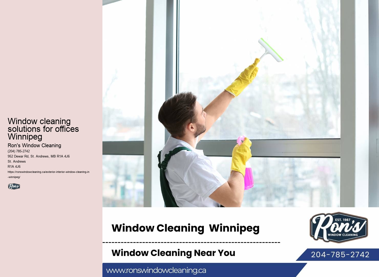 Window cleaning solutions for businesses Winnipeg