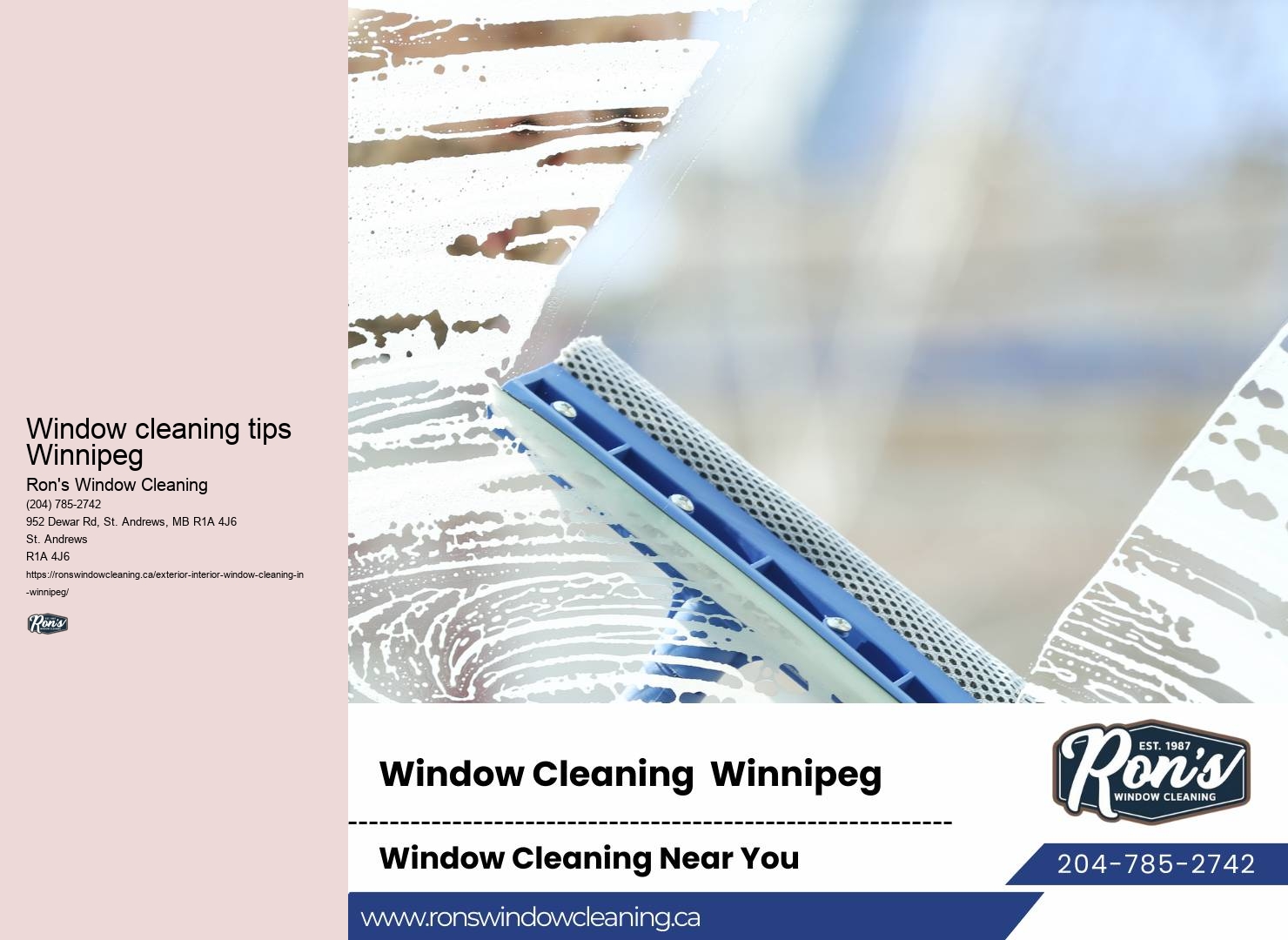 Affordable window washing in Winnipeg