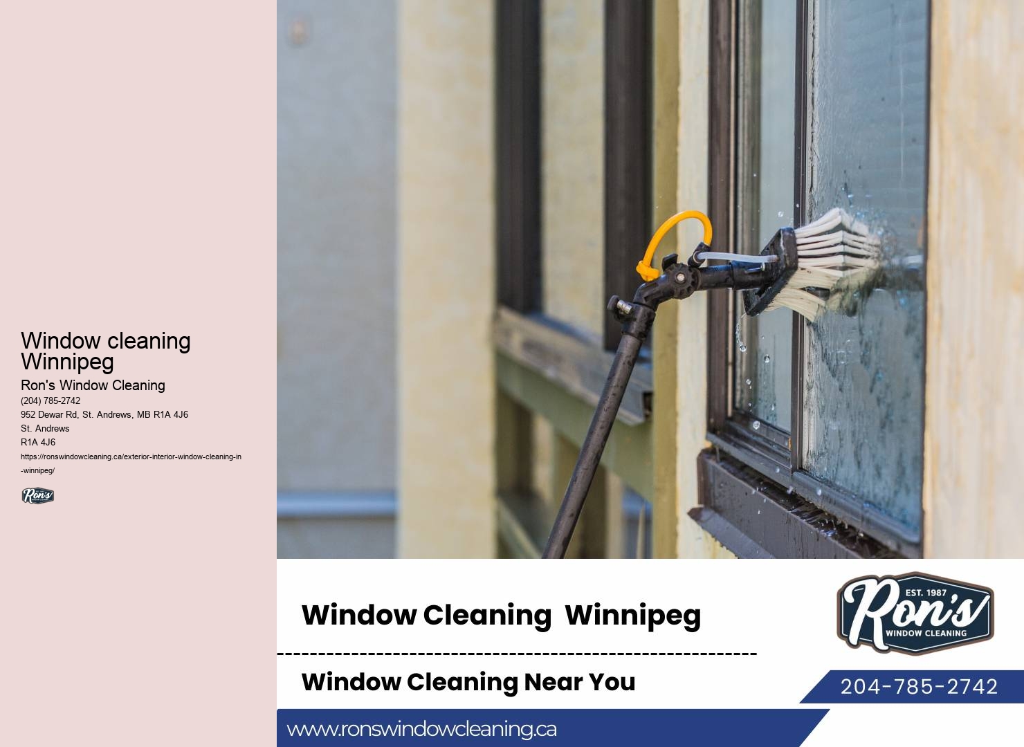 Commercial window cleaning estimate Winnipeg