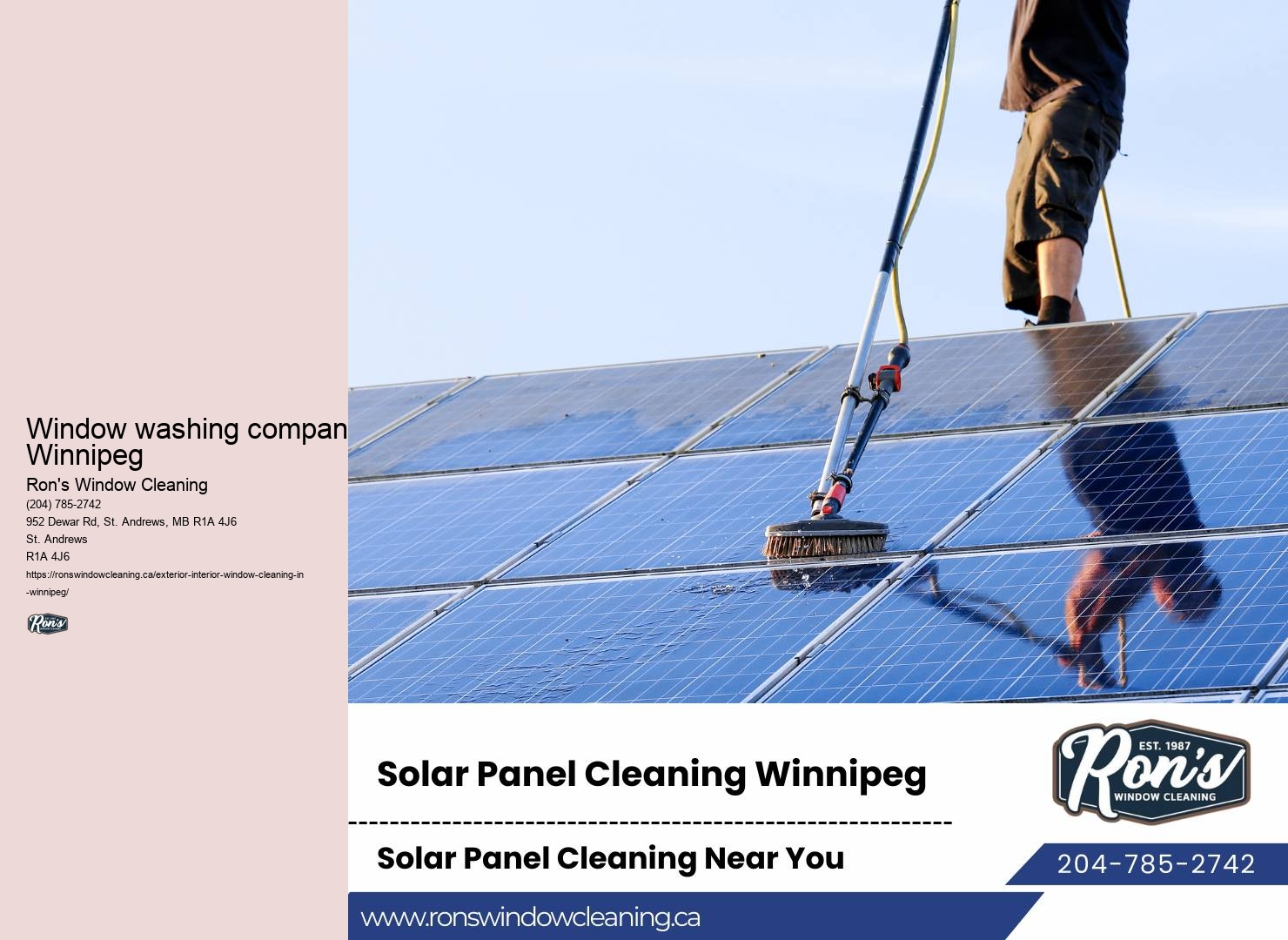 Commercial window washing Winnipeg