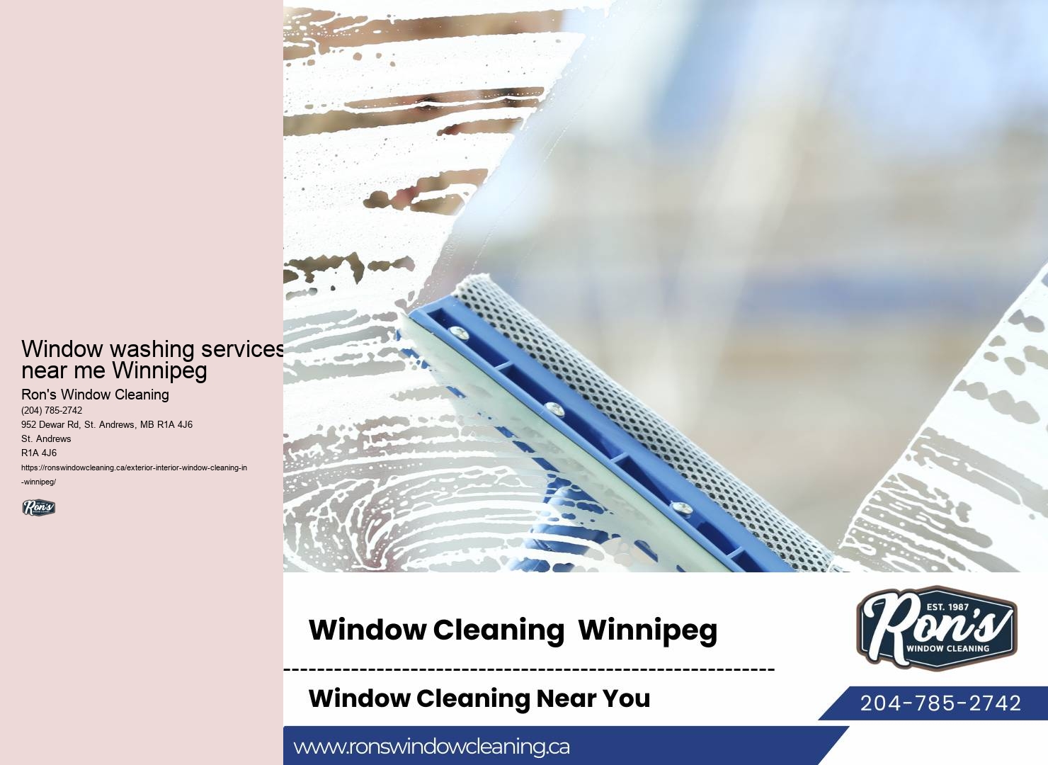 Exterior window cleaning Winnipeg