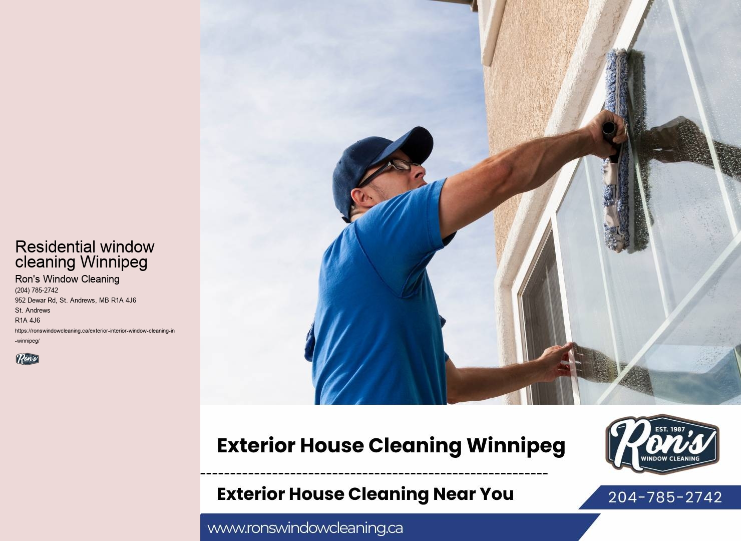 Exterior window cleaning in Winnipeg