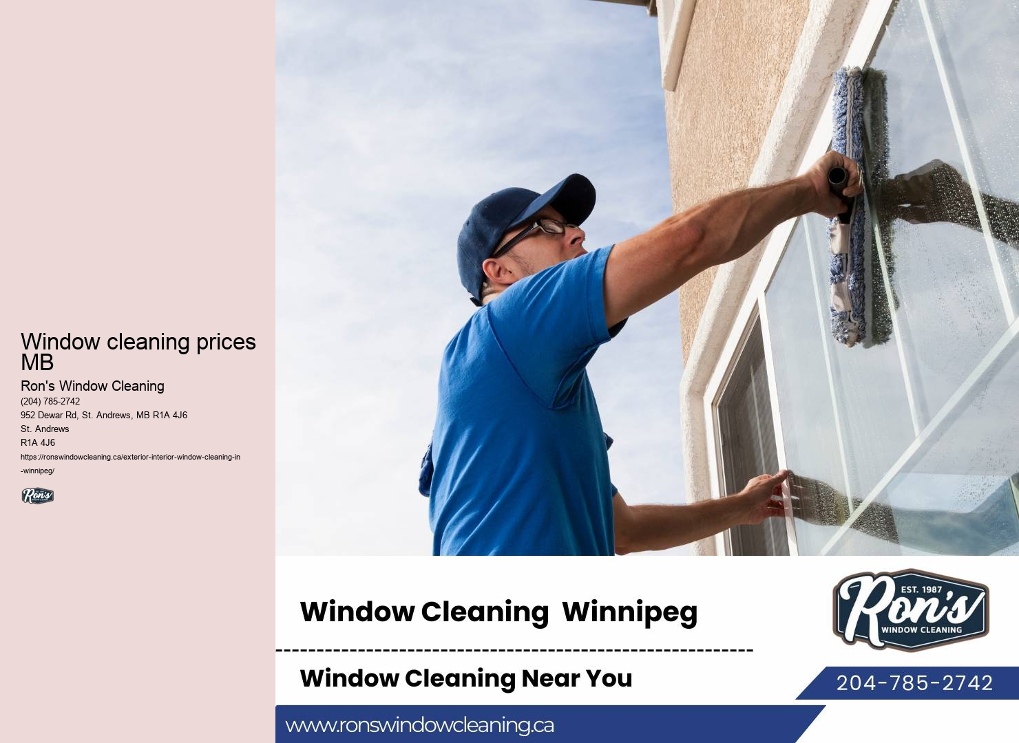 Winnipeg window cleaning company