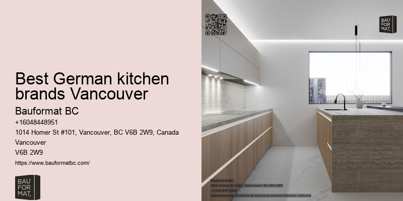 German kitchen cabinets with natural stone accents Vancouver