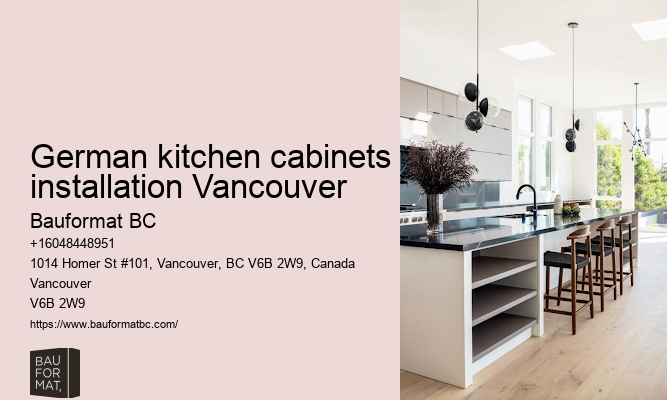 German kitchen cabinets with modern hardware Vancouver