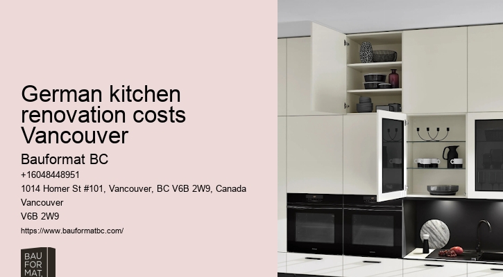German kitchen cabinets with integrated lighting Vancouver