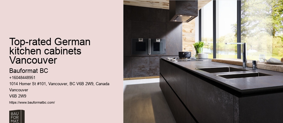 German kitchen cabinets with integrated handles Vancouver