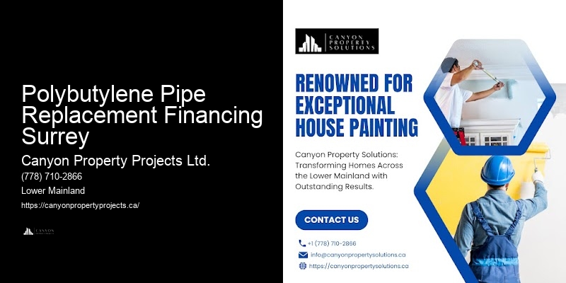 Polybutylene Plumbing Repair Estimates Polybutylene Pipe Replacement Financing Surrey