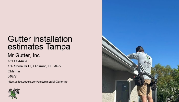 Gutter installation estimates Tampa gutter installation guide