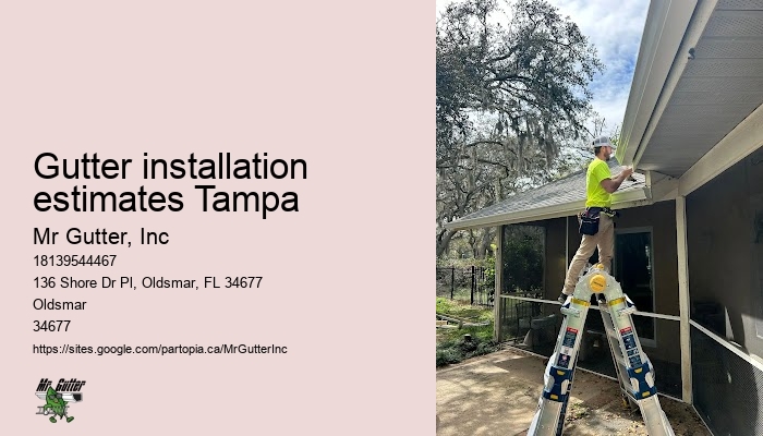 Gutter installation estimates Tampa gutter installation advice