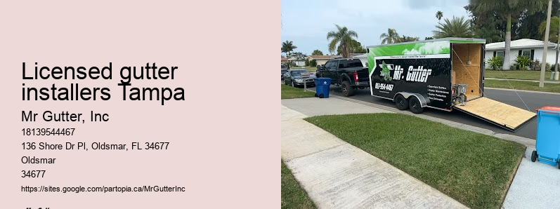 Heavy rain gutter installation Licensed gutter installers Tampa