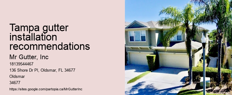 Durable gutter installation Tampa gutter installation recommendations