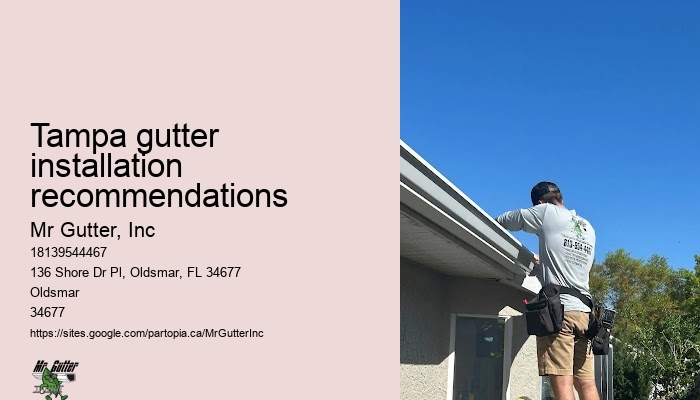 Advanced gutter installation Tampa gutter installation recommendations
