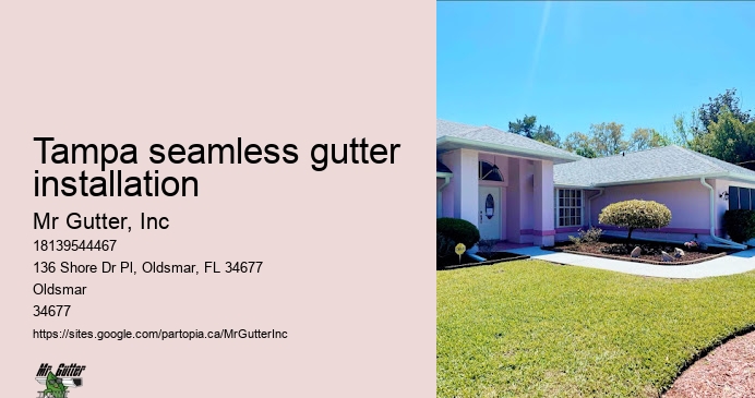 Tampa seamless gutter installation seamless gutter specialists