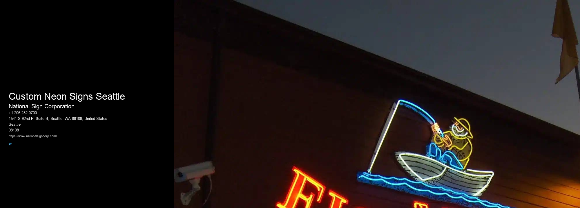 Custom Neon Signs Seattle Pylon Sign Services