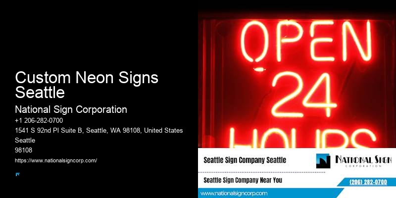 Outdoor Blade Signs Custom Neon Signs Seattle