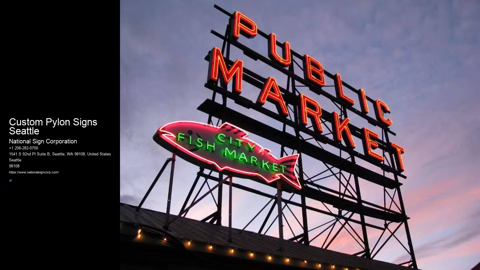 Neon RGB Signs Custom Pylon Signs Seattle