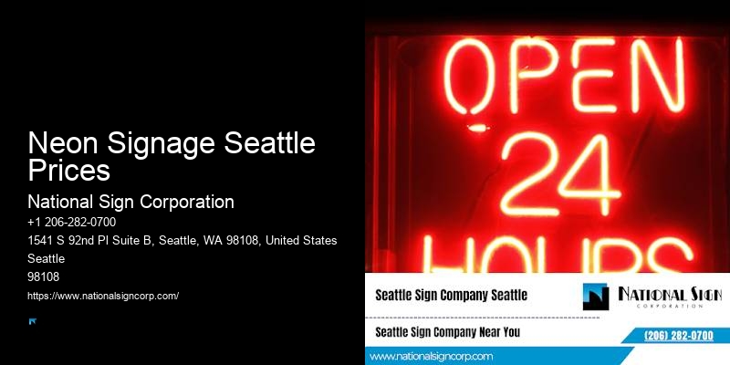 Neon Signage Seattle Prices Graphic Sign Company