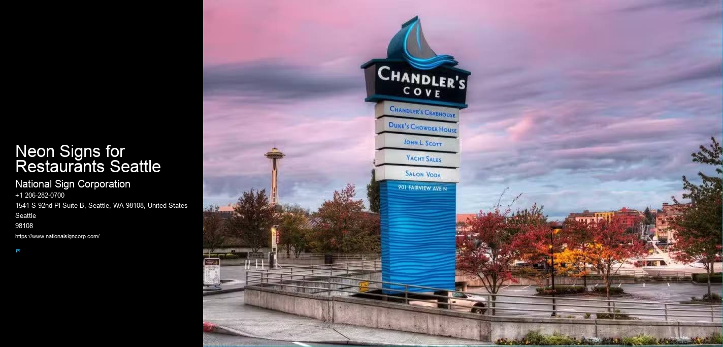 Retail Interior Signage Neon Signs for Restaurants Seattle