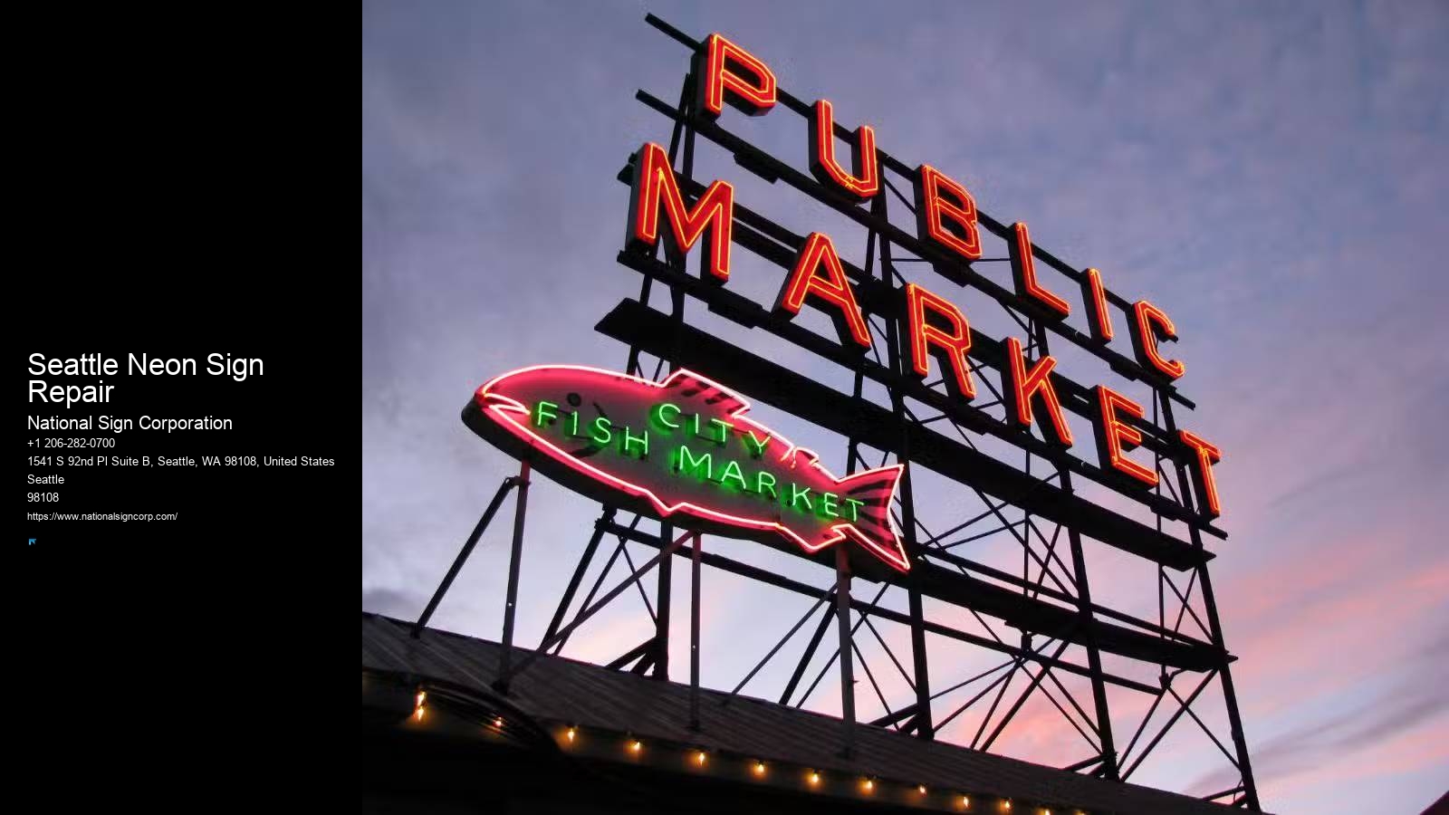 Seattle Neon Sign Repair Storefront Signs