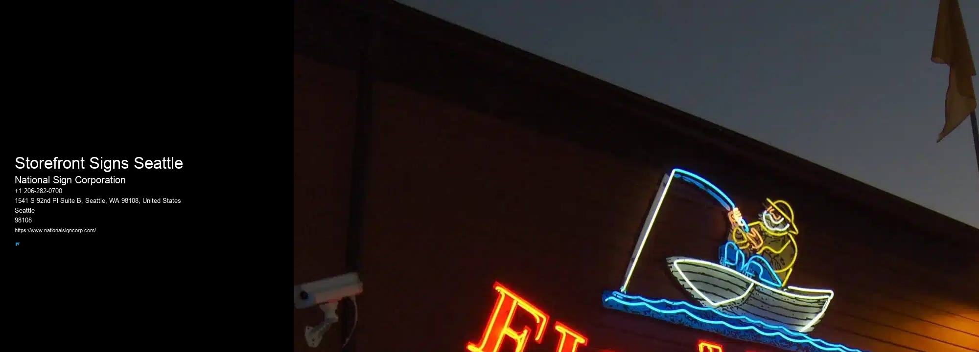 Neon Light Repair Storefront Signs Seattle