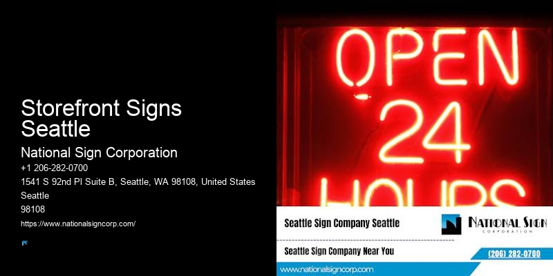 RGB Signage Solutions Storefront Signs Seattle