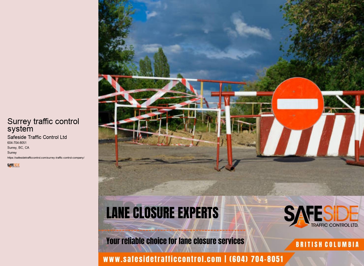 Surrey traffic control company portfolio