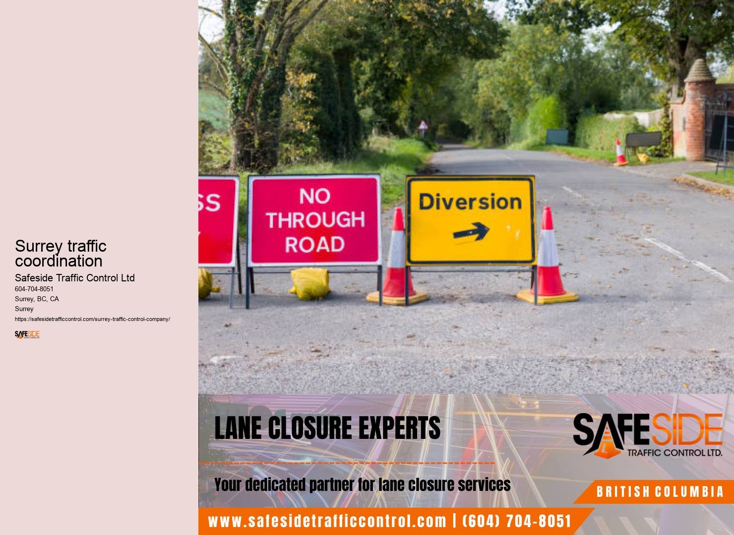 Surrey traffic control company website