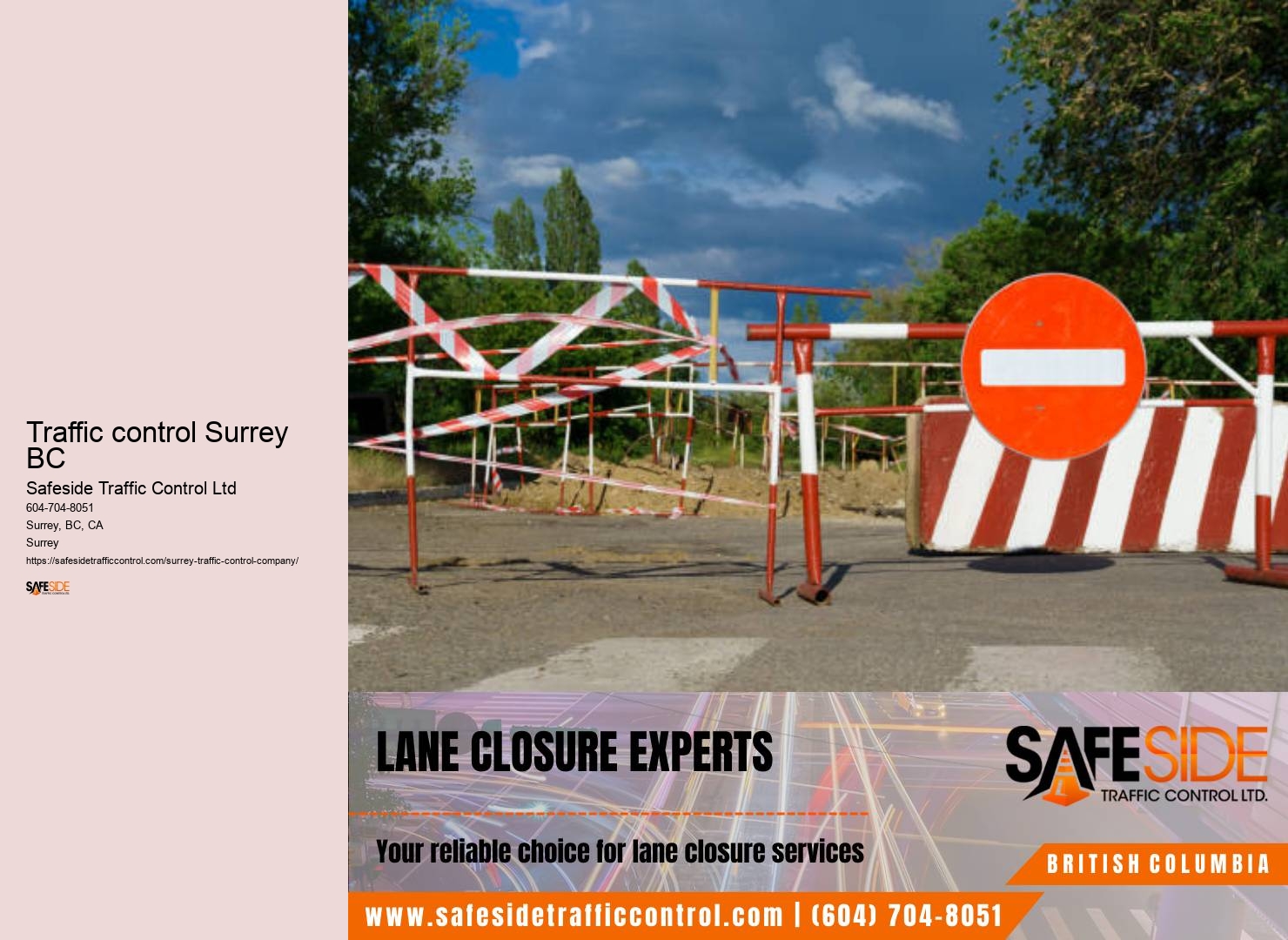 Traffic control permit expediting Surrey