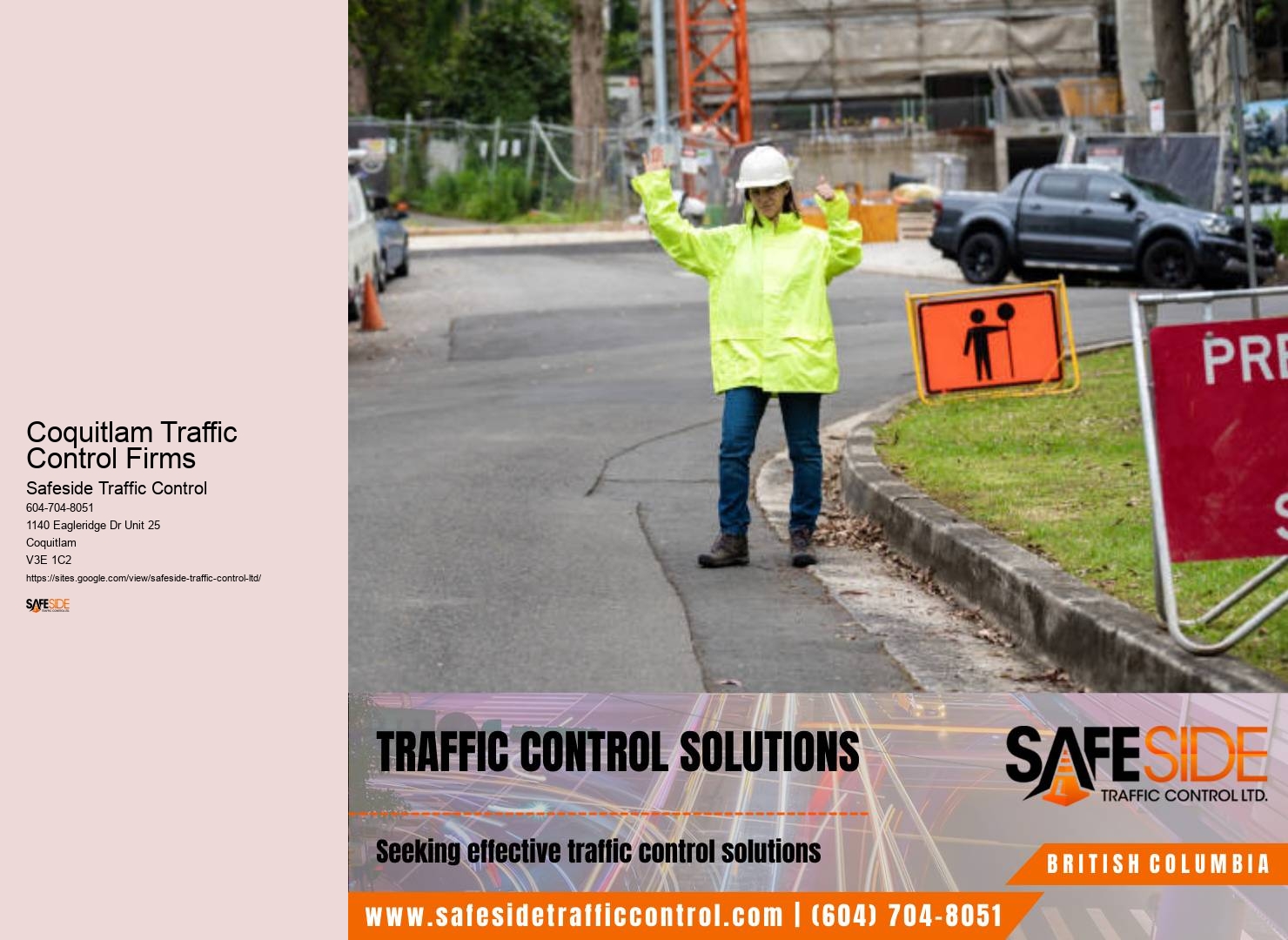 Roadway flagging Coquitlam Traffic Control Firms