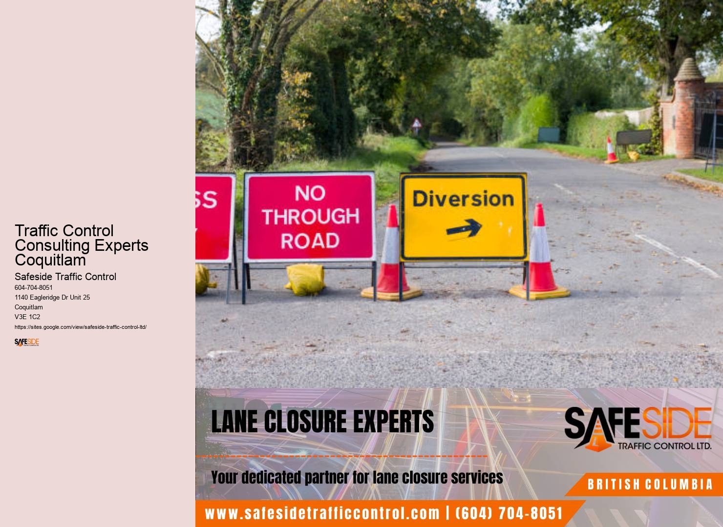Traffic control solutions for Traffic Control Consulting Experts Coquitlam
