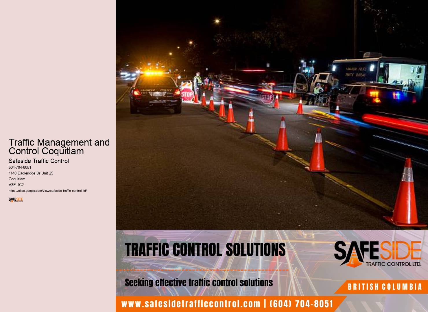 Traffic control contractor Traffic Management and Control Coquitlam