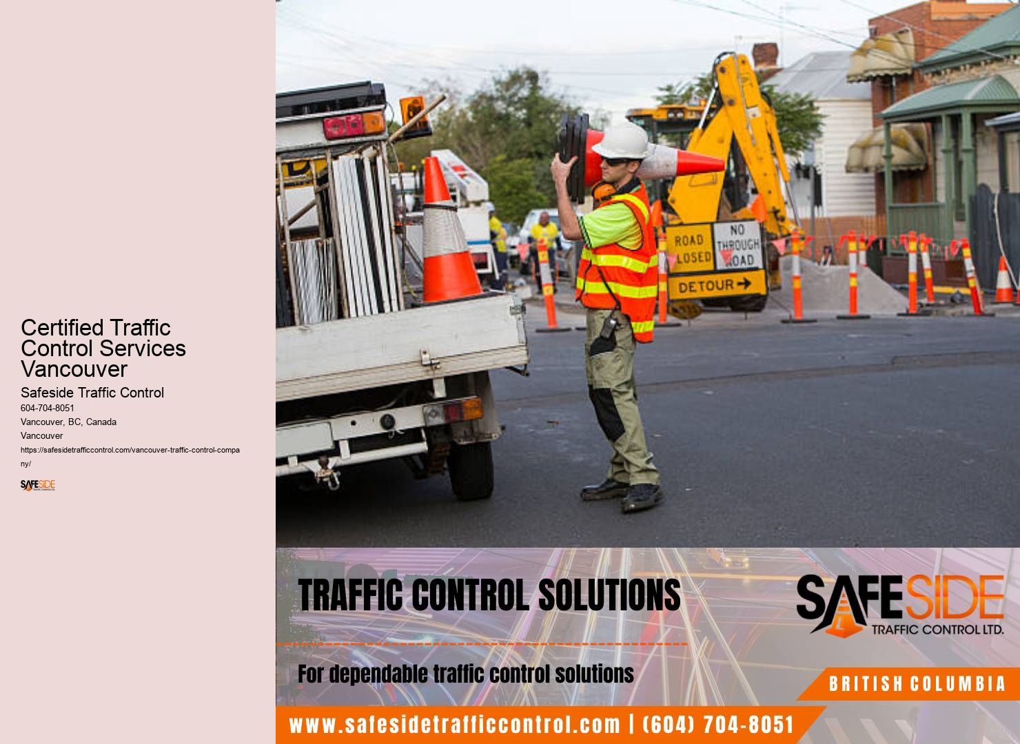 Roadwork traffic control Certified Traffic Control Services Vancouver