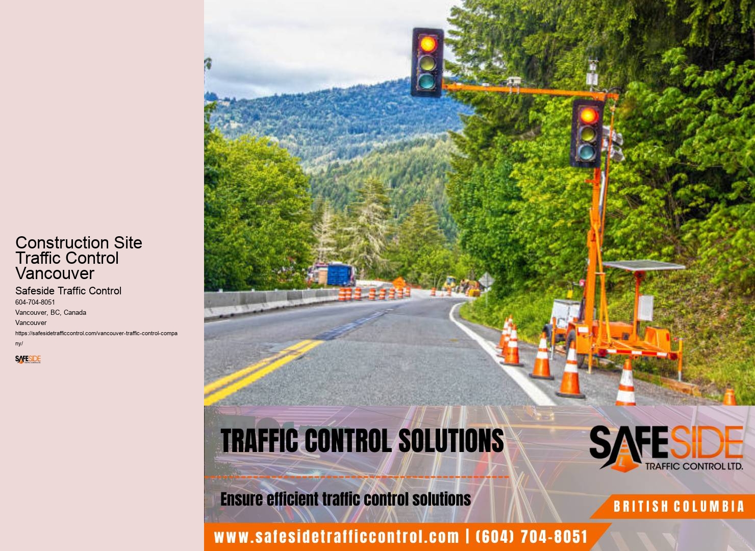 Construction Site Traffic Control Vancouver roadwork traffic control flagging equipment