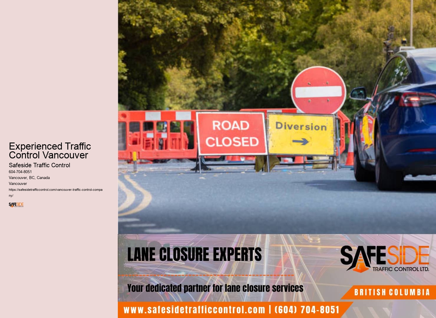 Experienced Traffic Control Vancouver construction site traffic management services