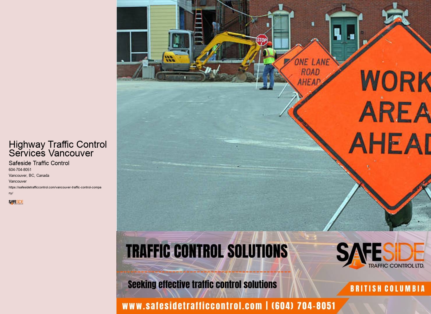Highway Traffic Control Services Vancouver roadwork traffic management solutions provider