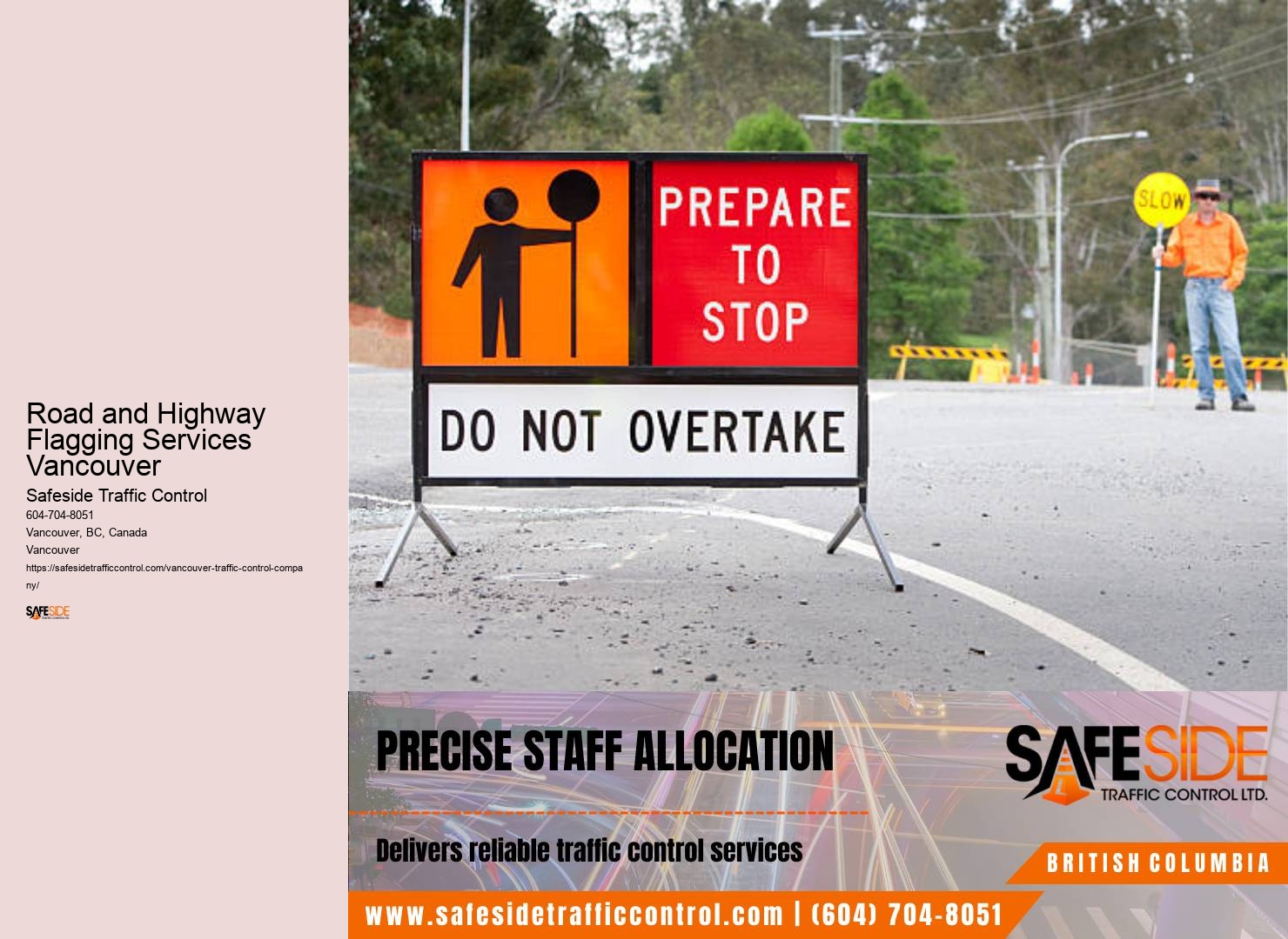 Traffic Management Company Road and Highway Flagging Services Vancouver