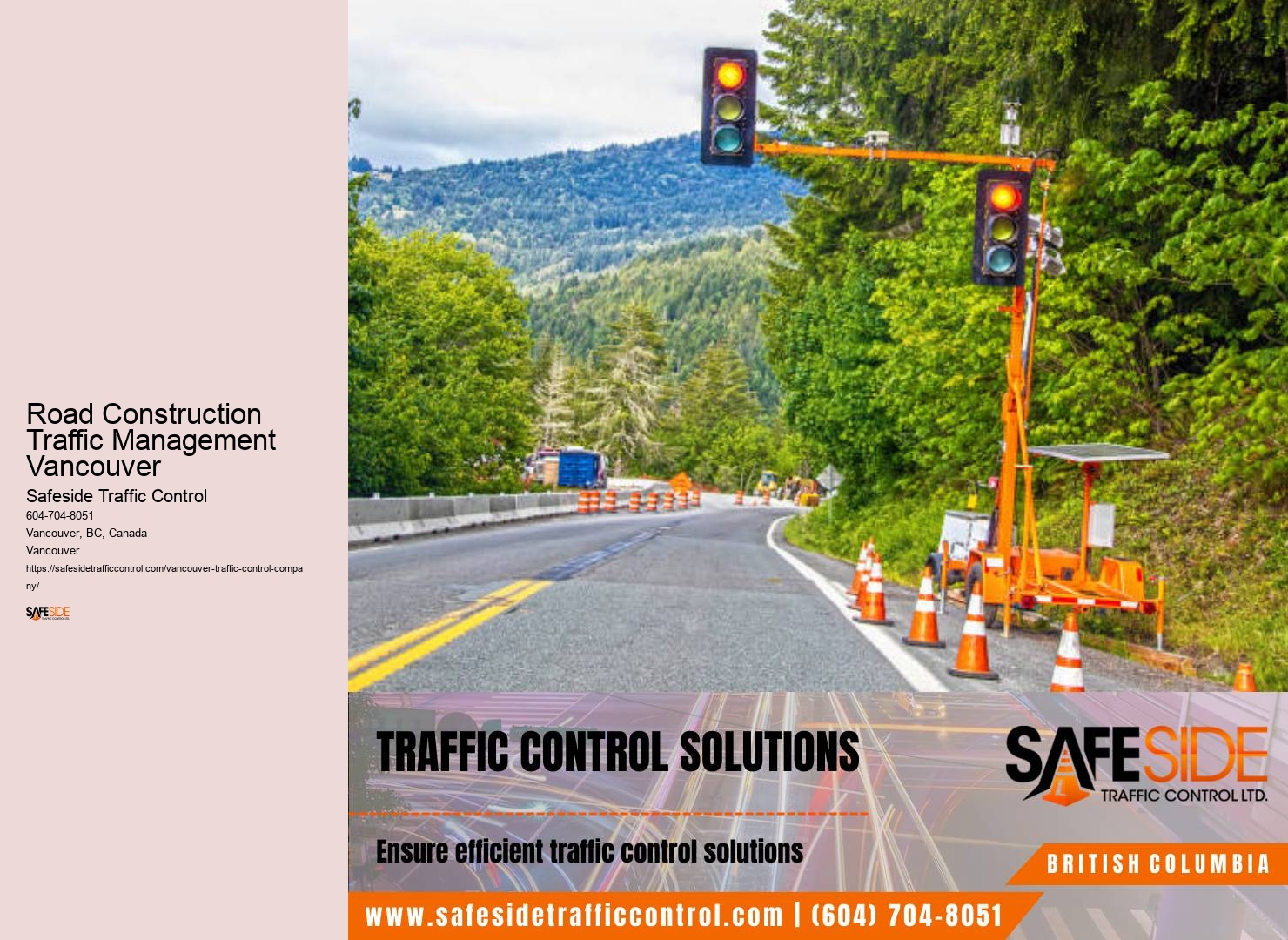 Professional flagging and directing services in Road Construction Traffic Management Vancouver