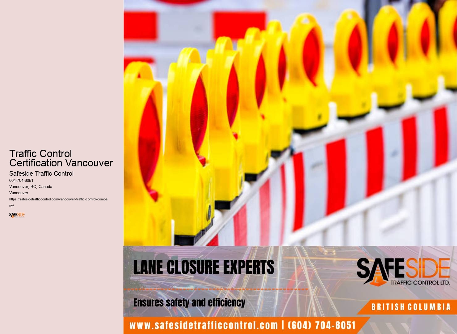 Traffic Control Certification Vancouver traffic control devices installation