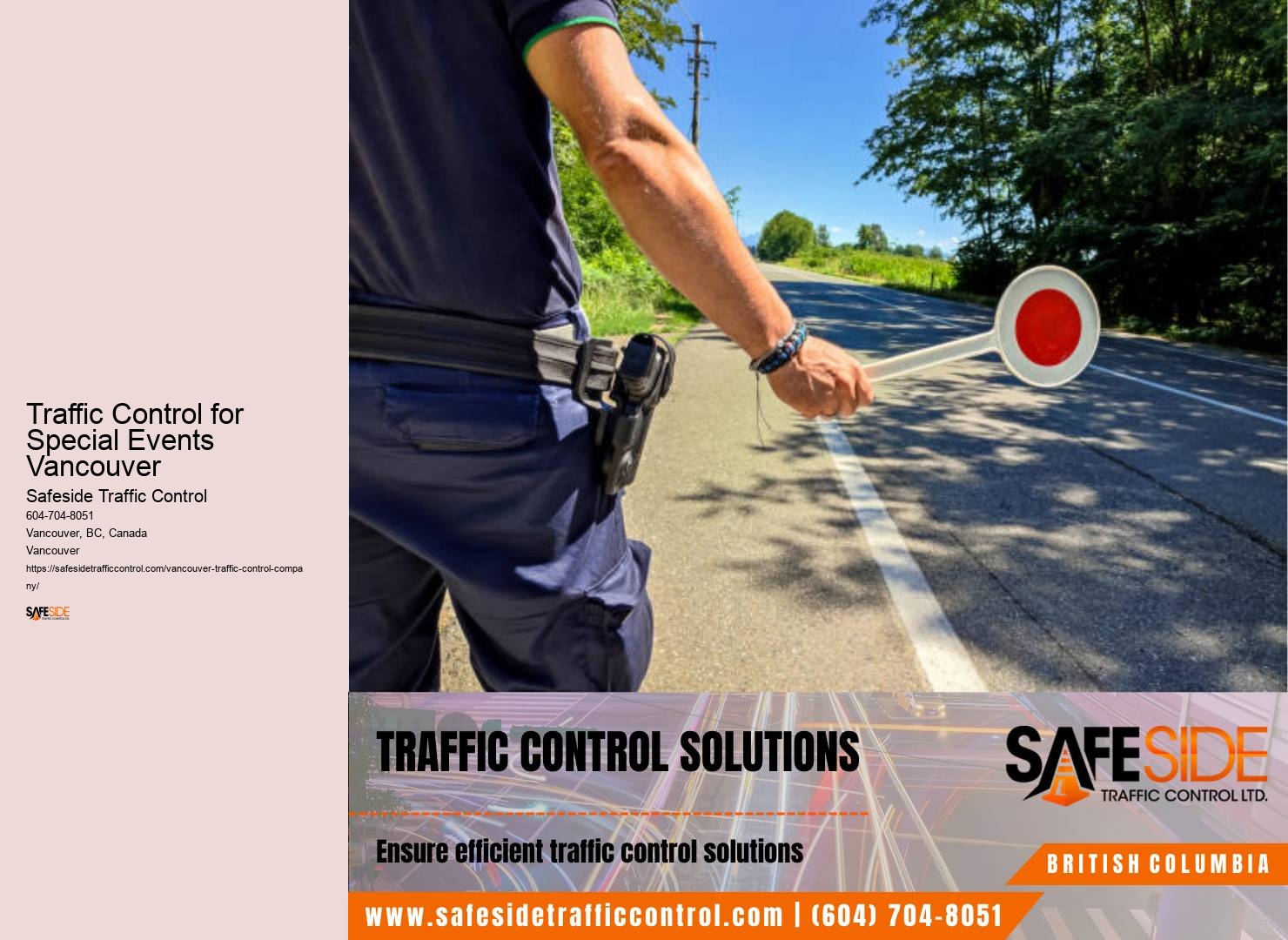 Traffic Control for Special Events Vancouver construction zone traffic control