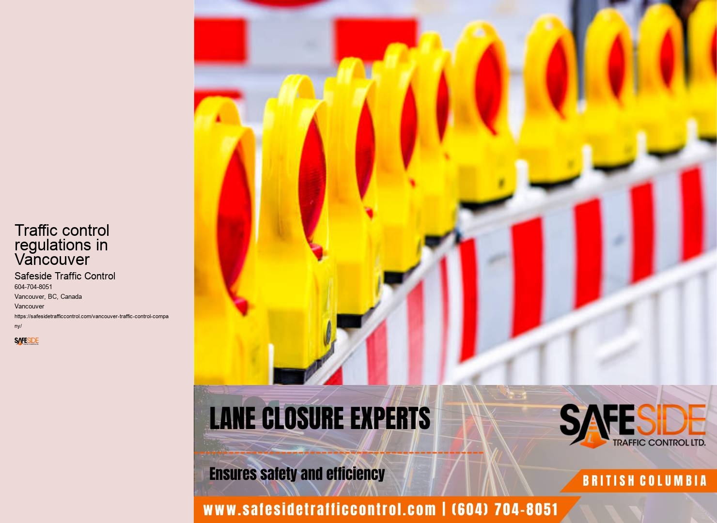 Compliance with traffic control regulations in Traffic control regulations in Vancouver