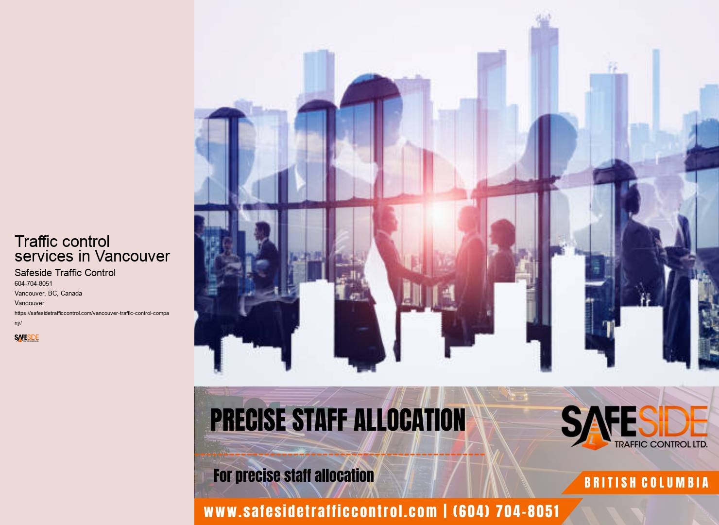 Professional flagging services in Traffic control services in Vancouver