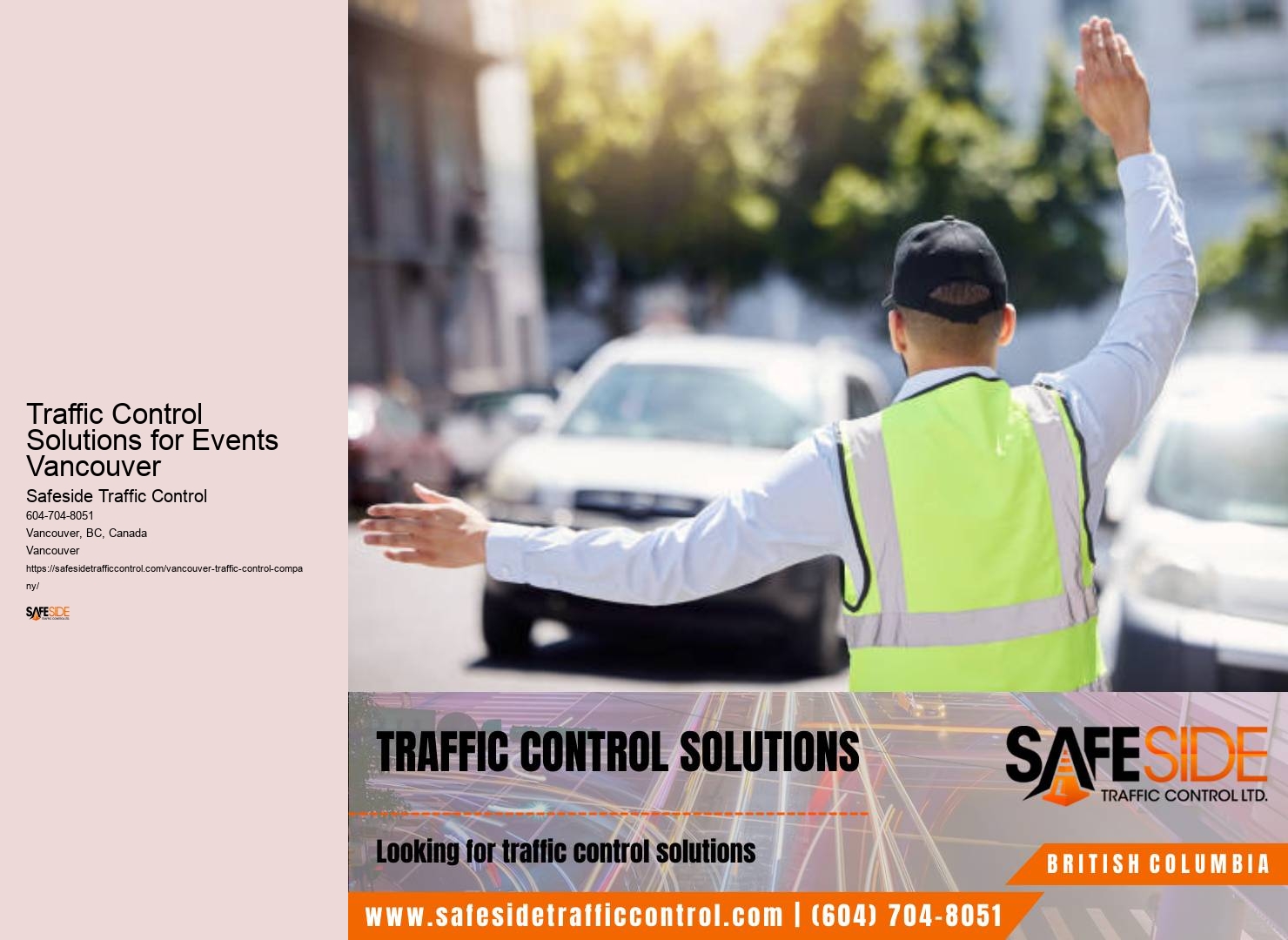 Quality traffic control equipment Traffic Control Solutions for Events Vancouver