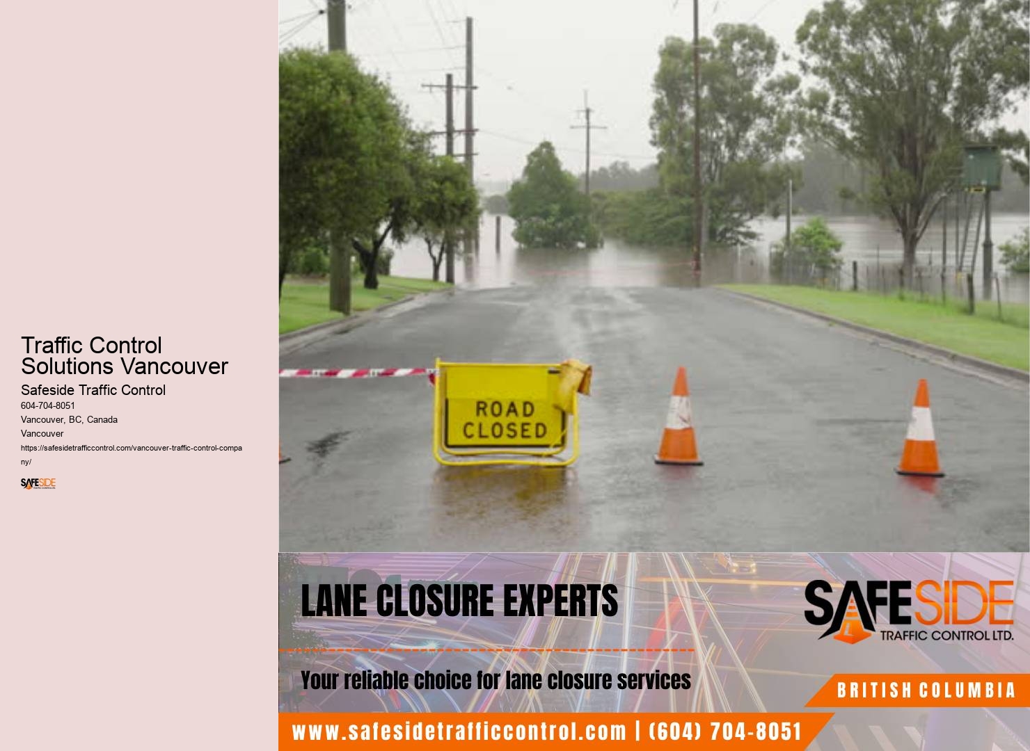 Traffic control equipment servicing Traffic Control Solutions Vancouver